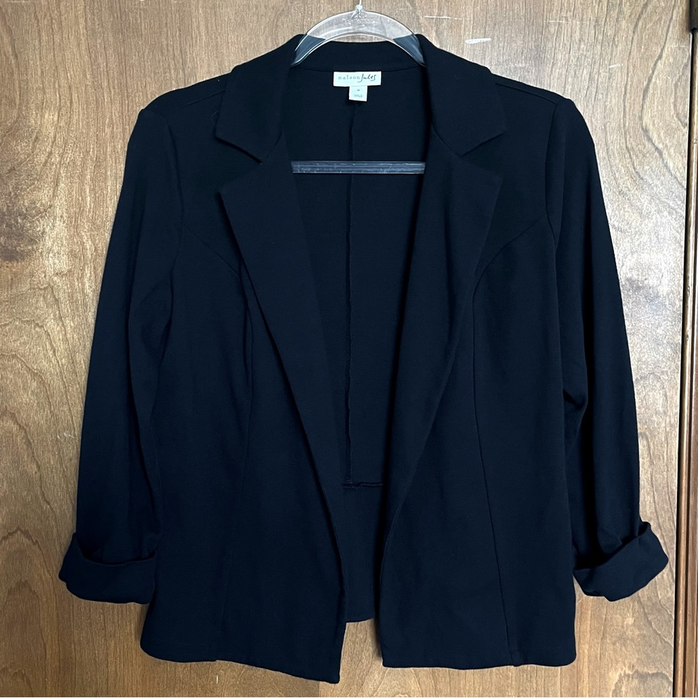 Black knit blazer - size M